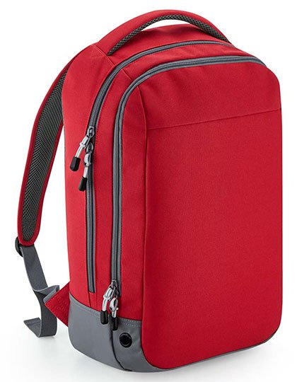 BagBase Athleisure Sports Backpack – Classic Red / Grey