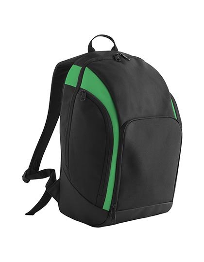 BagBase Teamwear Backpack – Black / Green