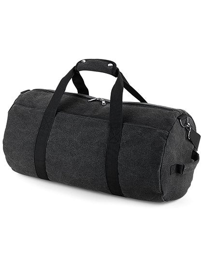 BagBase Vintage Canvas Barrel Bag – Vintage Black