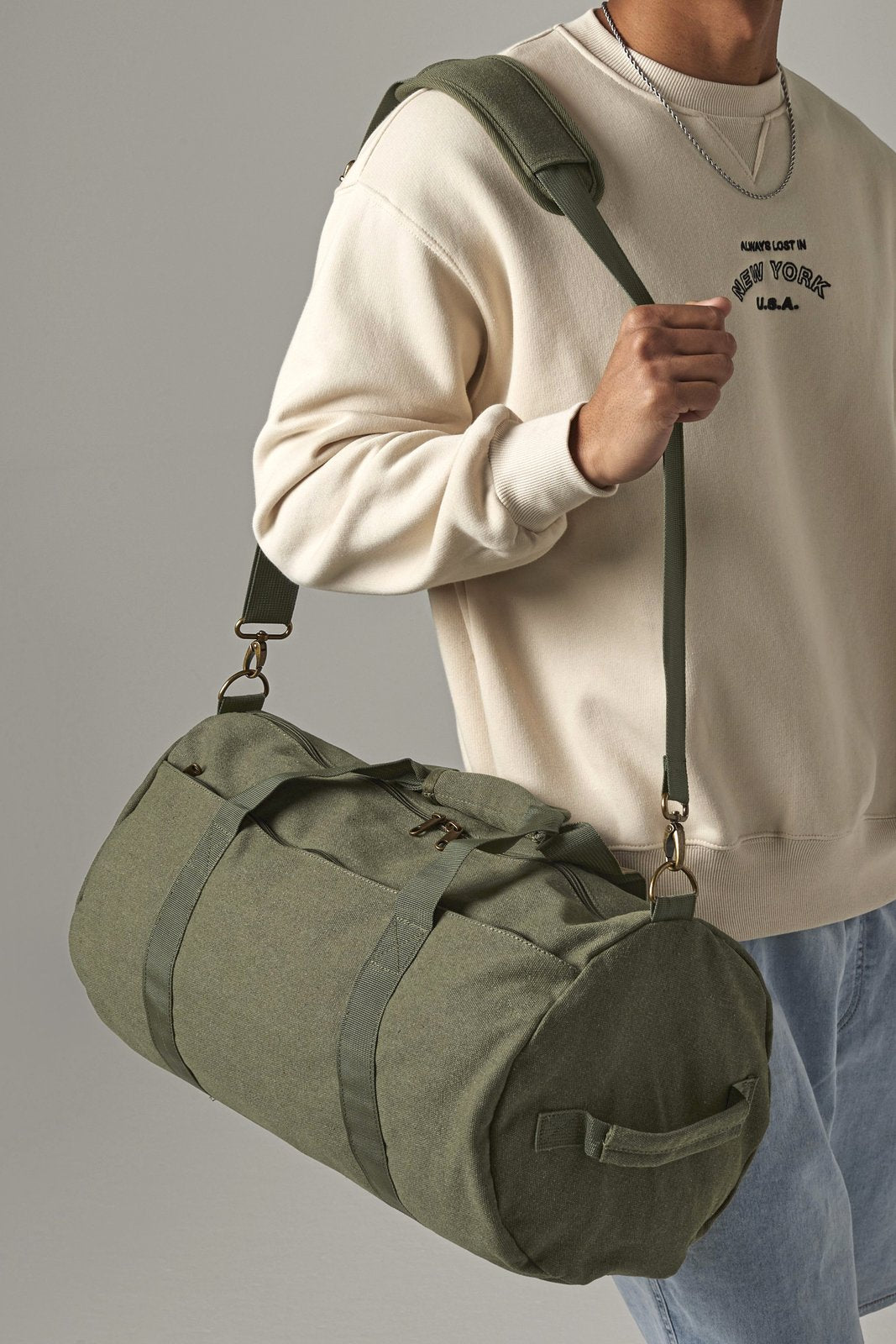 BagBase Vintage Canvas Barrel Bag