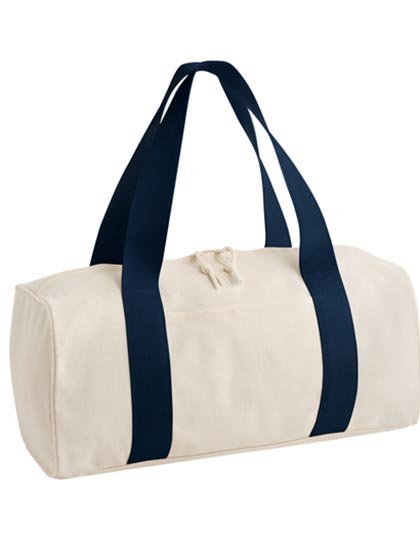 BagBase Edit Canvas Duffle – Natural / Navy