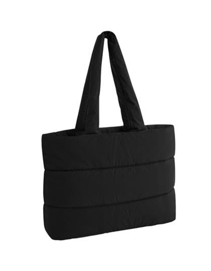 BagBase Quilted tote Bag – Black