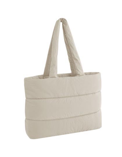 BagBase Quilted tote Bag – Natural Stone
