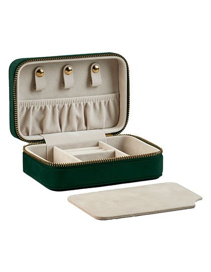 BagBase Velvet Travel Jewellery Box – Dark Emerald