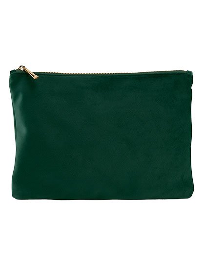 BagBase Velvet Accessory Pouch – Dark Emerald