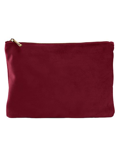 BagBase Velvet Accessory Pouch – Ruby Red