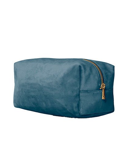 BagBase Velvet Toiletry/Accessory Case – Blue Topaz