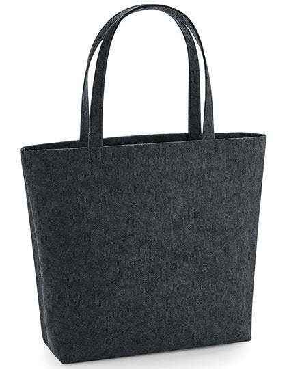 BagBase Felt Shopper – Charcoal Melange