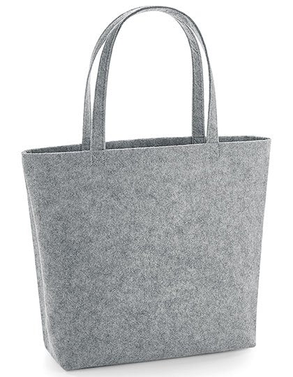 BagBase Felt Shopper – Grey Melange