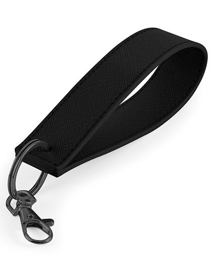 BagBase Boutique Wristlet Keyring – Black / Black