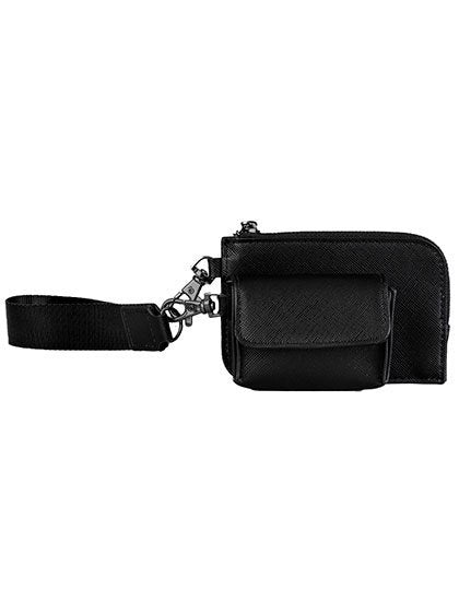 BagBase Boutique Pouch Wristlet – Black / Black