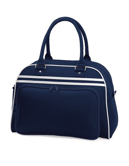 BagBase Retro Bowling Bag – French Navy / White