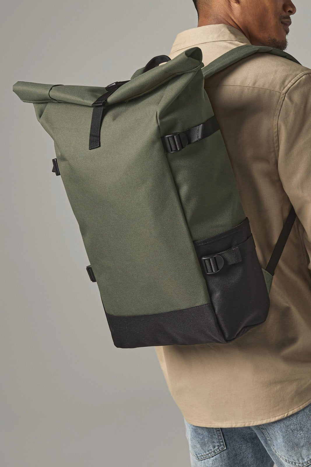 BagBase Block Roll-Top Backpack