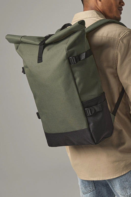 BagBase Block Roll-Top Backpack
