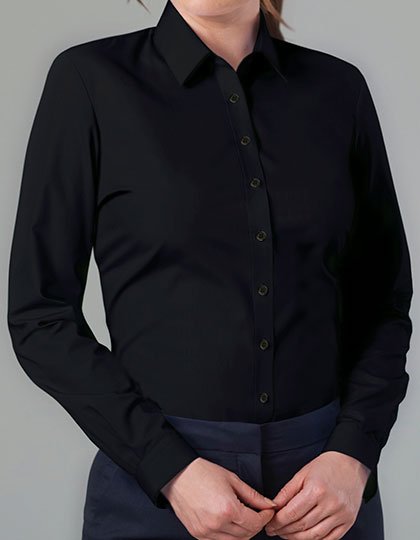 Brook Taverner Women's Selene Long Sleeve Blouse – Black