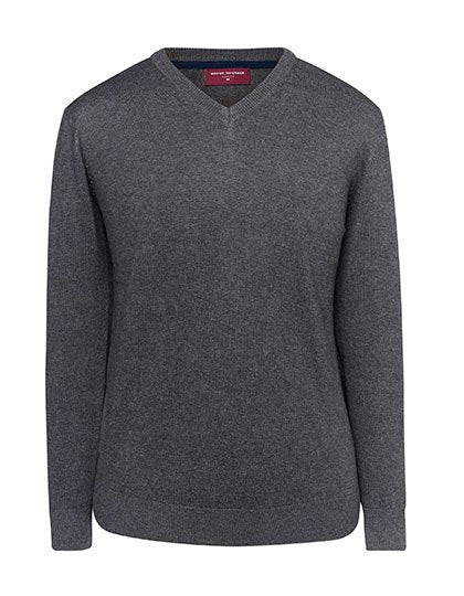 Brook Taverner Men's V-Neck Jumper Boston – Charcoal