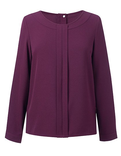 Brook Taverner Women's Roma Long Sleeve Blouse – Burgundy