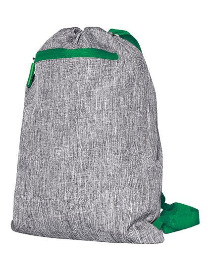 Bags2GO Gymsac - Miami – Grey Melange / Green