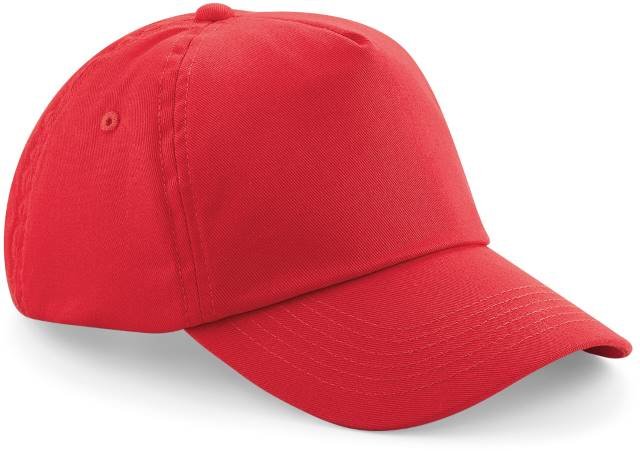 Beechfield Junior Original 5 Panel Cap – Bright Red