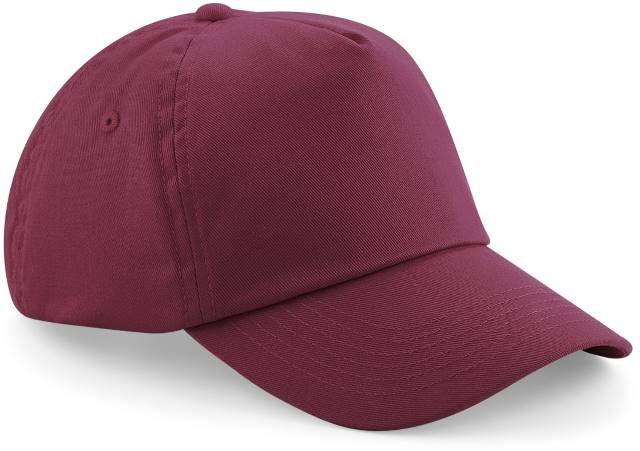Beechfield Junior Original 5 Panel Cap – Burgundy