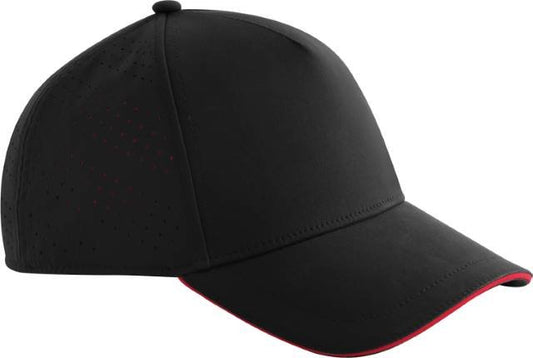 Beechfield Accelerate Cap – Black / Red