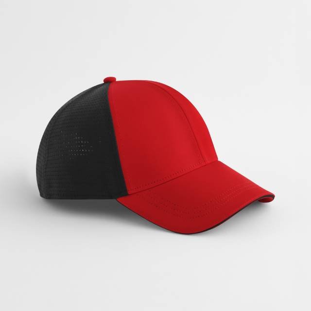 Beechfield Club Cap – Red / Black