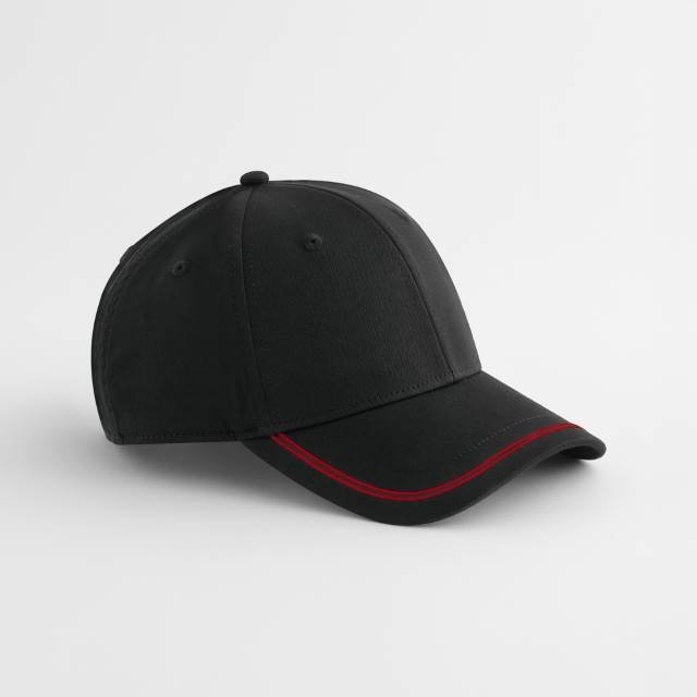 Beechfield Match Day Cap – Black / Red