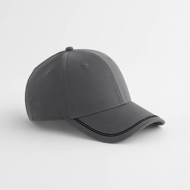 Beechfield Match Day Cap – Gunmetal Grey / Black