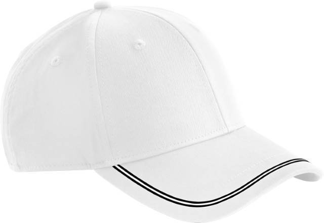 Beechfield Match Day Cap – White / Black