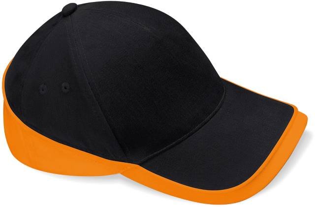 Beechfield Teamwear Competition Cap – Black / Orange