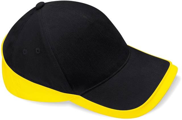 Beechfield Teamwear Competition Cap – Black / Yellow