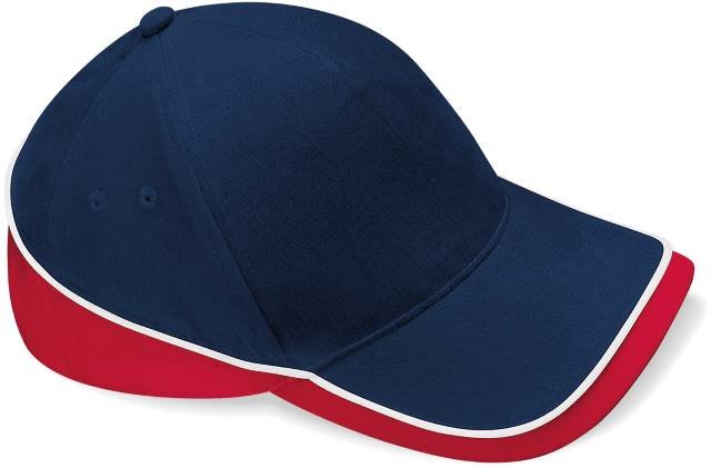Beechfield Teamwear Competition Cap – French Navy / Classic Red