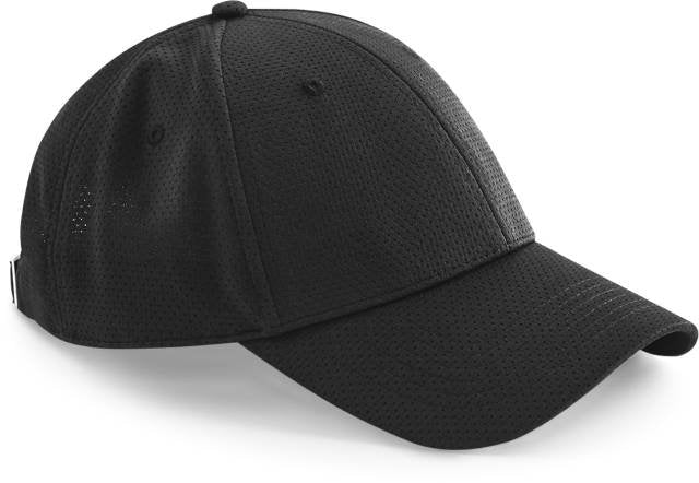 Beechfield Air Mesh 6 Panel Cap – Black