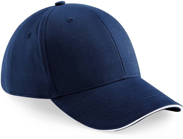 Beechfield Athleisure 6 Panel Cap – French Navy / White