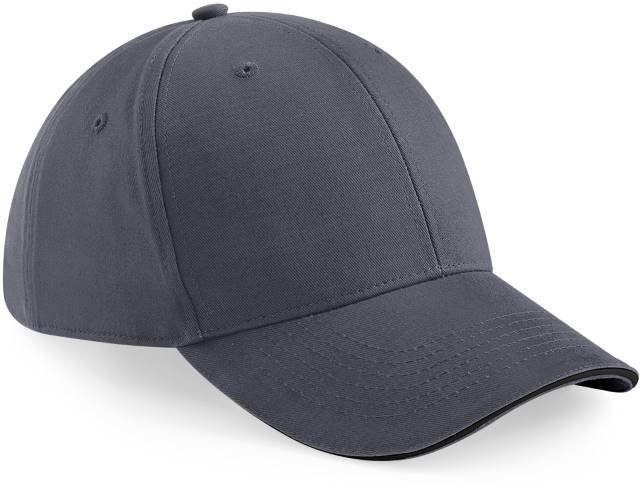 Beechfield Athleisure 6 Panel Cap – Graphite Grey / Black