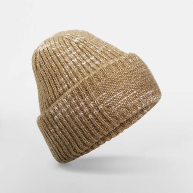 Beechfield Chunky Knitted Patch Beanie – Espresso Haze