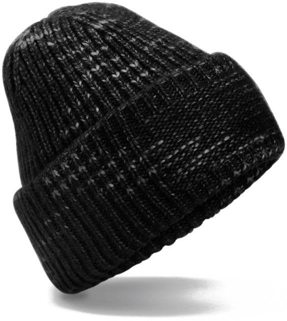 Beechfield Chunky Knitted Patch Beanie – Midnight Haze