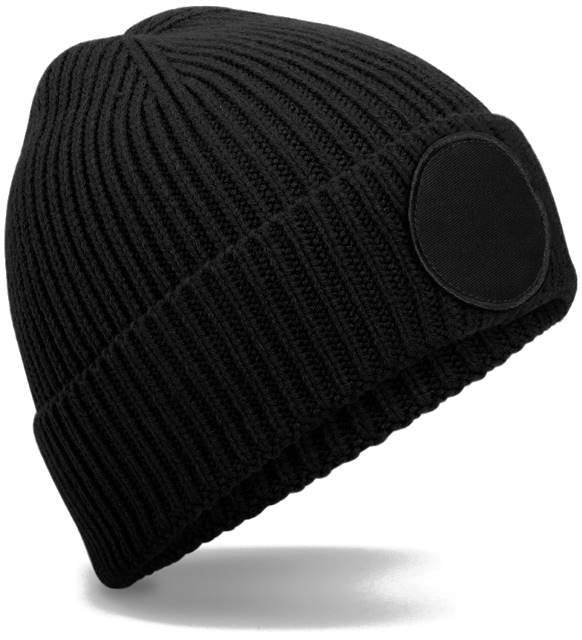 Beechfield Circular Fashion Patch Beanie – Black