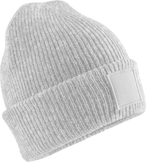 Beechfield Kids Deep Cuffed Tonal Patch Beanie – Cloud Grey