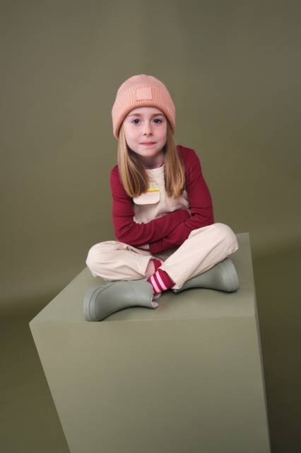 Beechfield Kids Deep Cuffed Tonal Patch Beanie