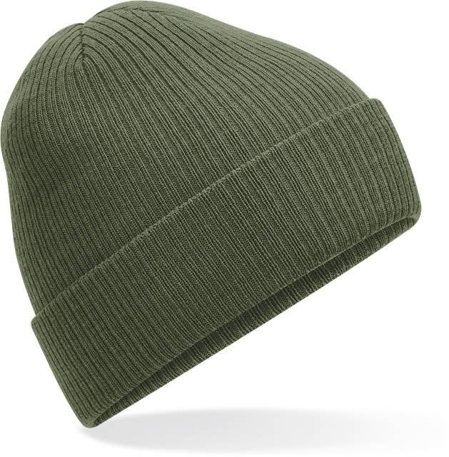 Beechfield Polylana® Ribbed Beanie – Olive Green