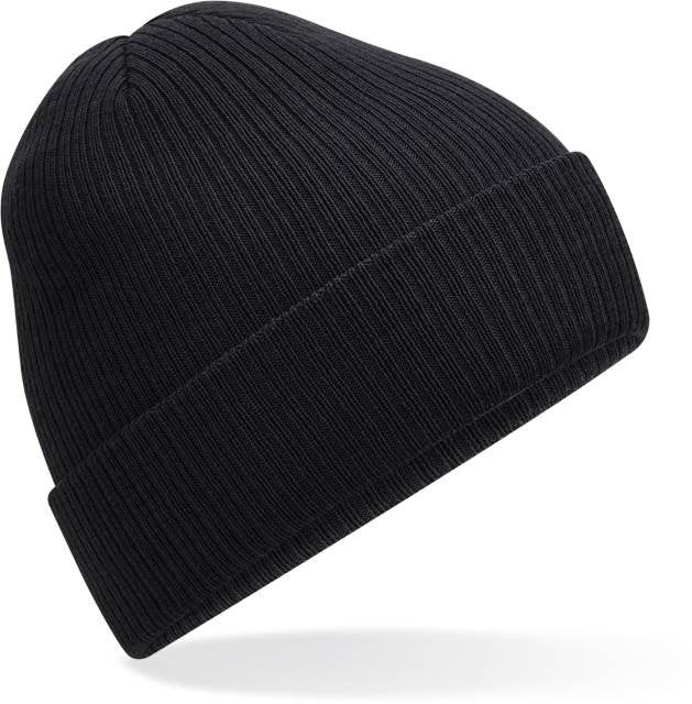 Beechfield Polylana® Ribbed Beanie – Black