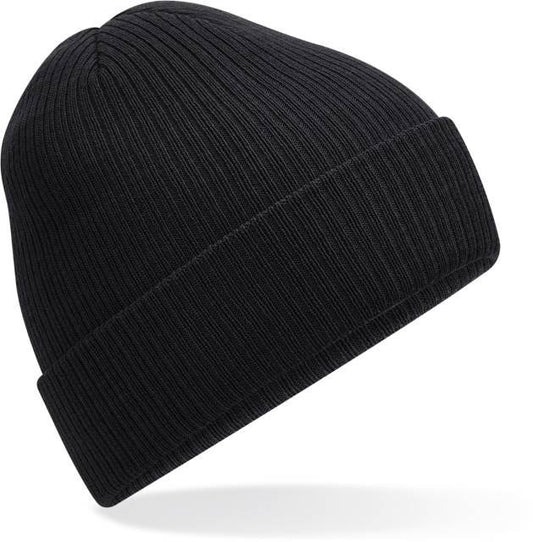 Beechfield Polylana® Ribbed Beanie – Black