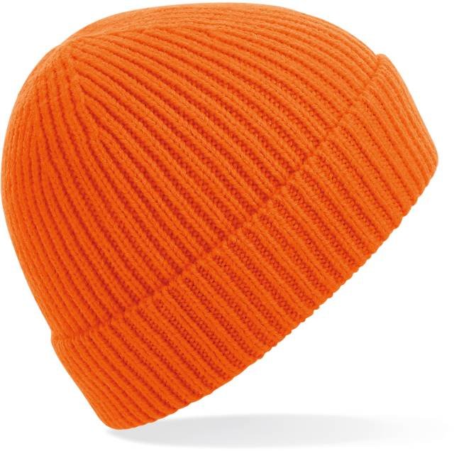 Beechfield Engineered Knit Ribbed Beanie – Orange