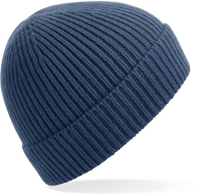 Beechfield Engineered Knit Ribbed Beanie – Steel Blue