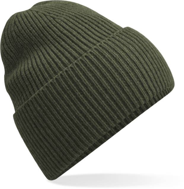 Beechfield Oversized Cuffed Beanie – Olive Green