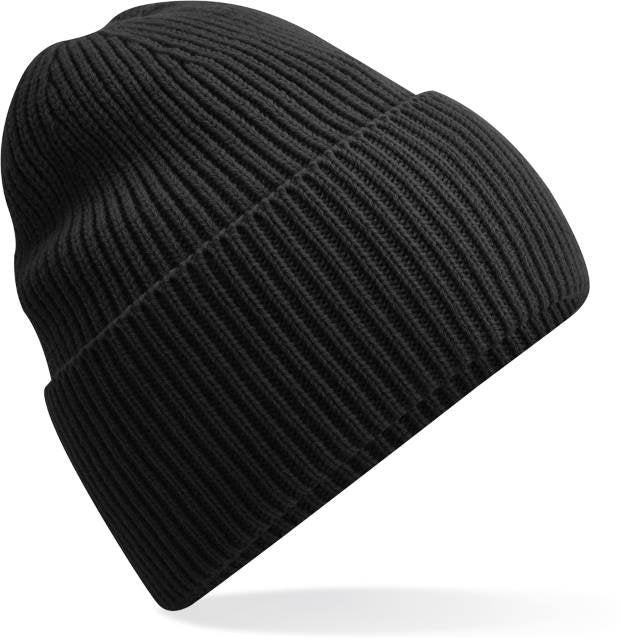 Beechfield Oversized Cuffed Beanie – Black