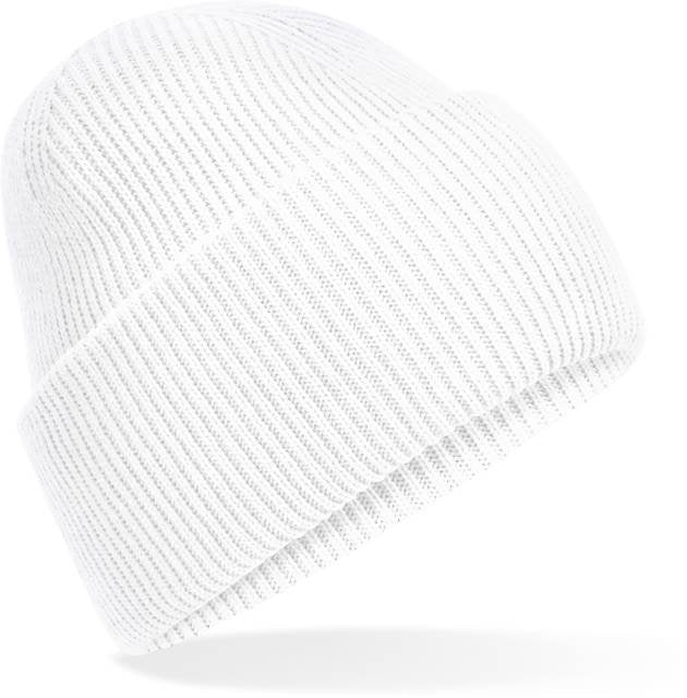Beechfield Classic Engineered Deep Cuffed Beanie – White