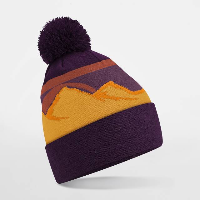 Beechfield Mountain Peaks Pom Pom Beanie – Desert Peaks
