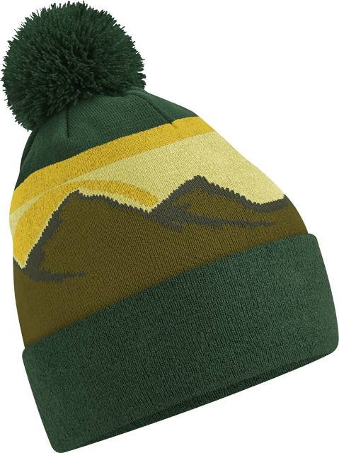 Beechfield Mountain Peaks Pom Pom Beanie – Alpine Peaks